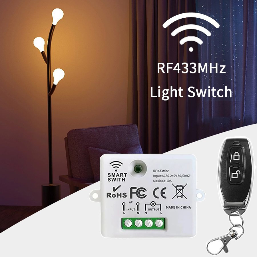 Smart Home Miniature - RF 433MHz 무선 원격 제어 스위치