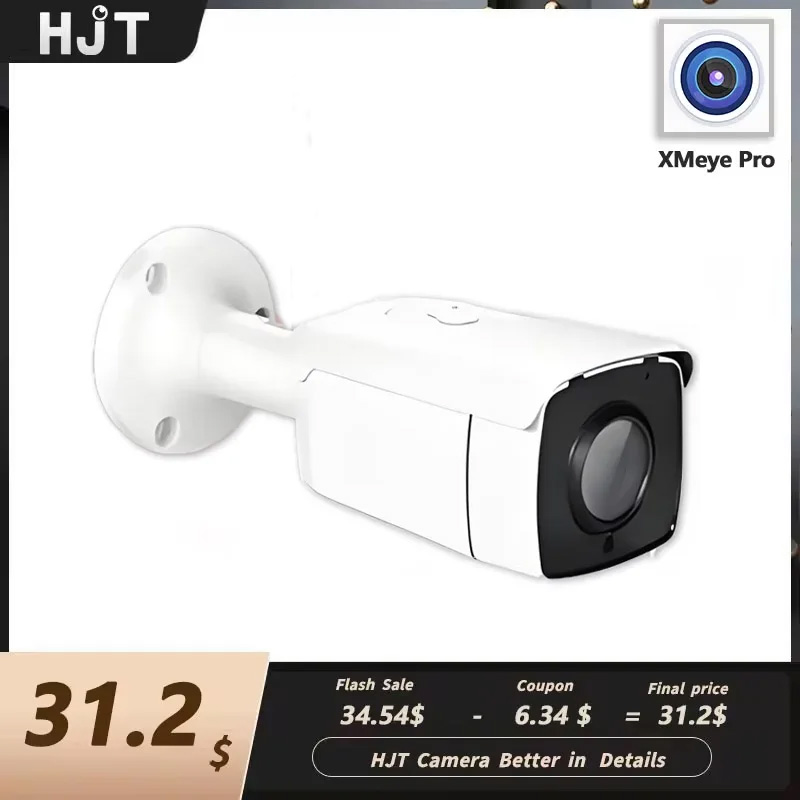 Smart Home Microsoft - HJT,5MP,PoE,IP 보안 카메라,3.6MM,스마트 감지,실외,감시 카메라,XMeye,PoE,NVR,홈 카메라