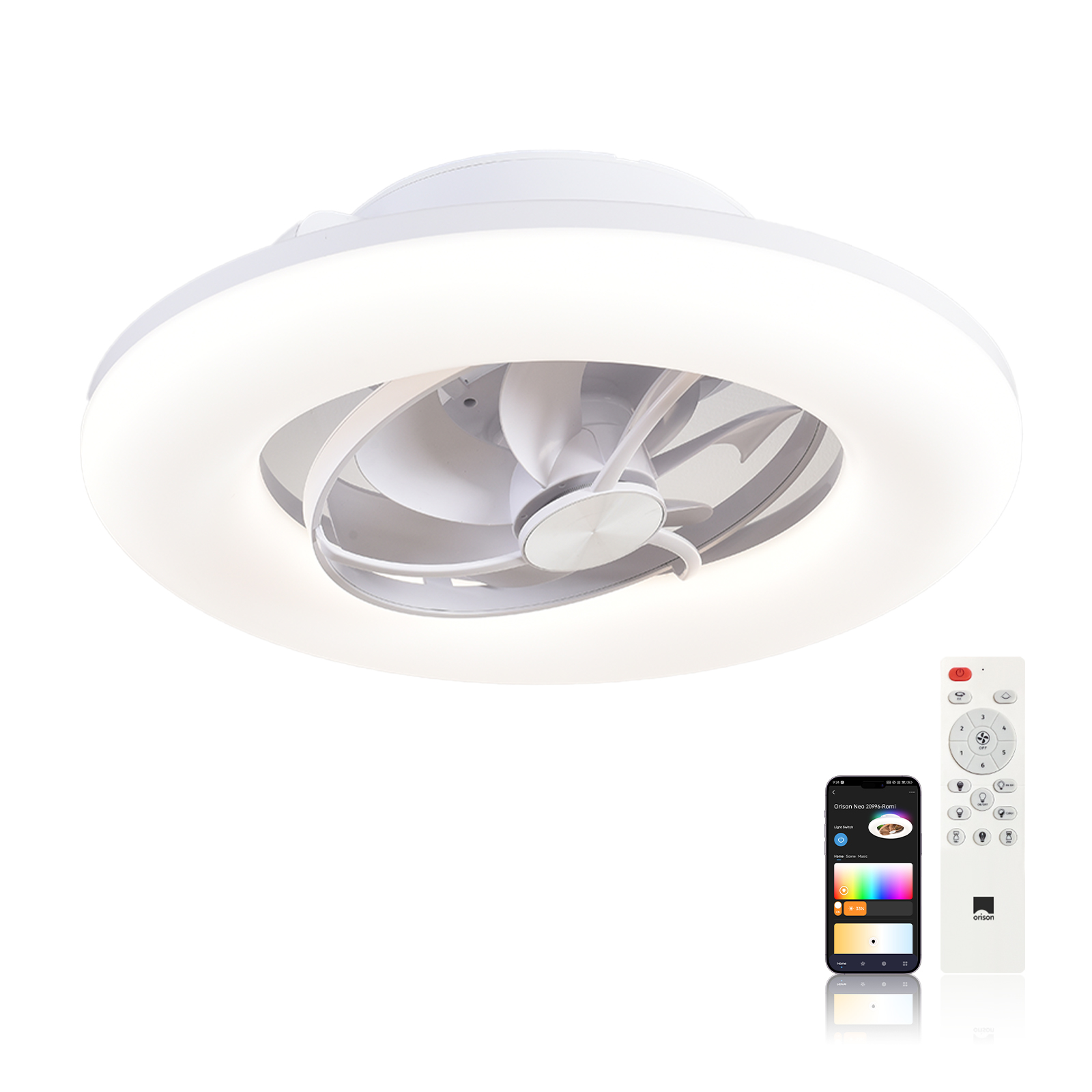Smart Home Ventilation System - 오리손 22인치 360 ° 조명이 있는