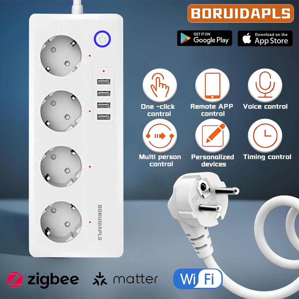 Smart Home Apple - BORUIDAPLS ZigBee Matter WiFi 스마트 파워