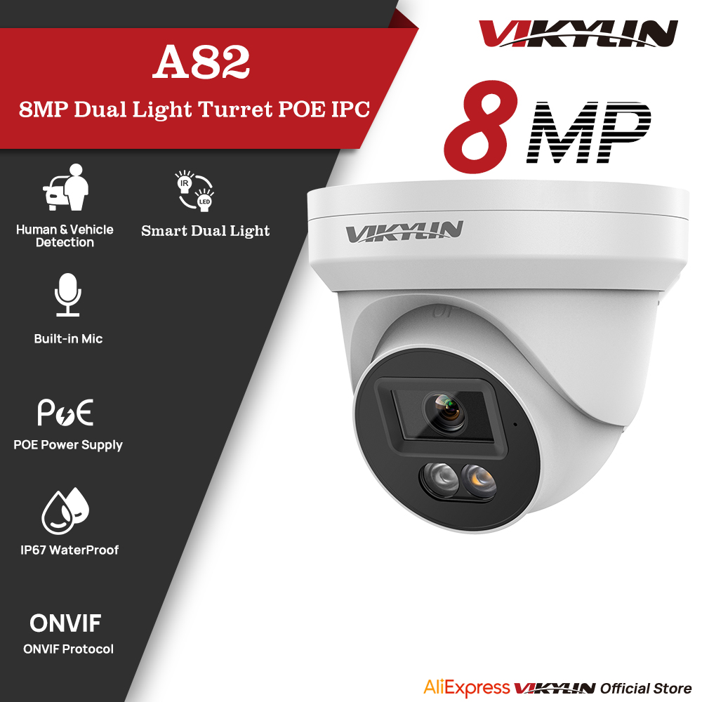 Smart Home Microsoft - VIKYLIN 8MP IP 보안 카메라 Poe