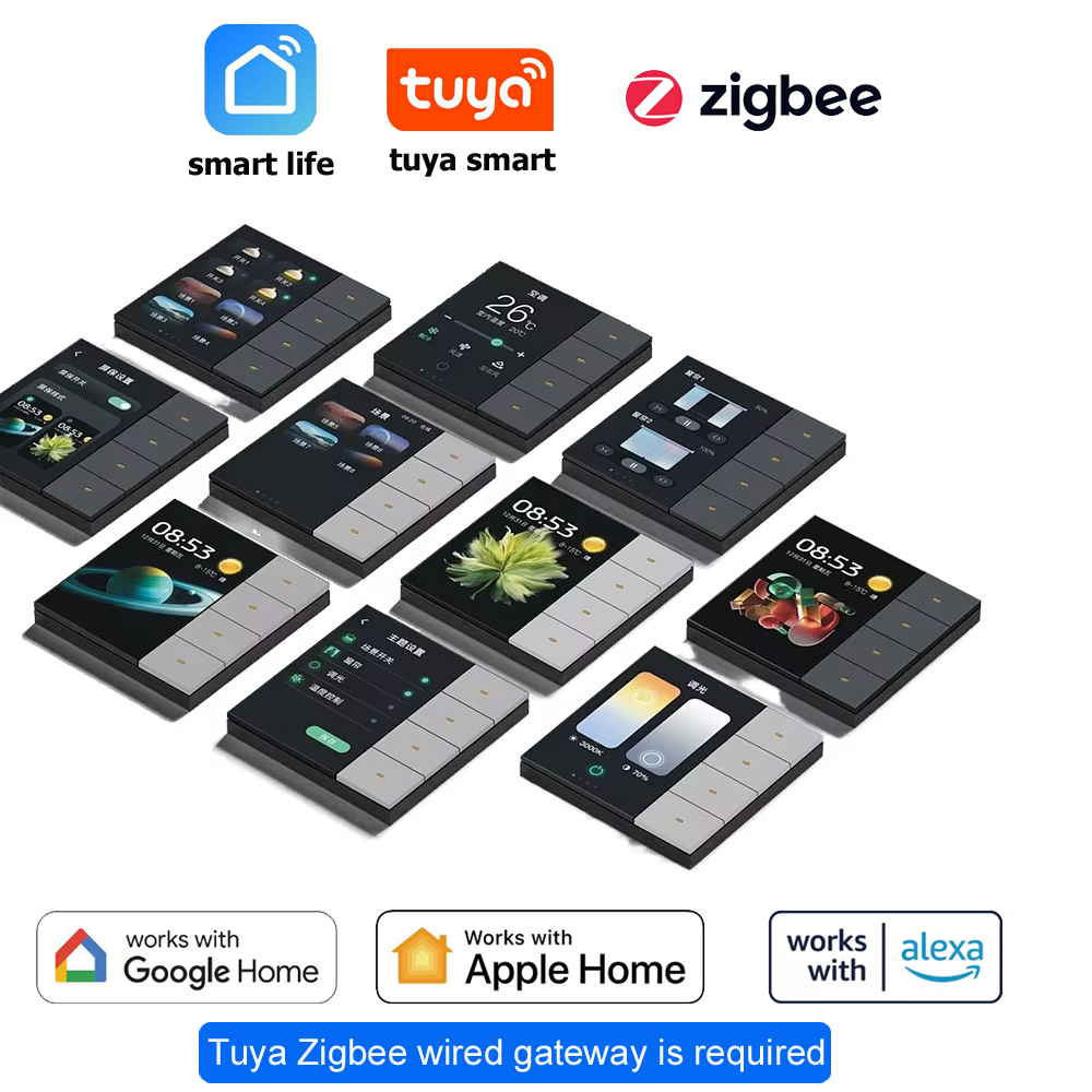 Smart Home Monitor - 투야 지그비 스마트 스위치 4갱 커튼