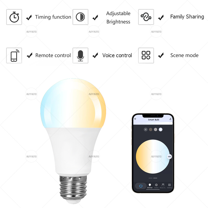Tuya WIFI LED 스마트 전구 2700-6500 - Smart Home Group 리뷰 및 가격