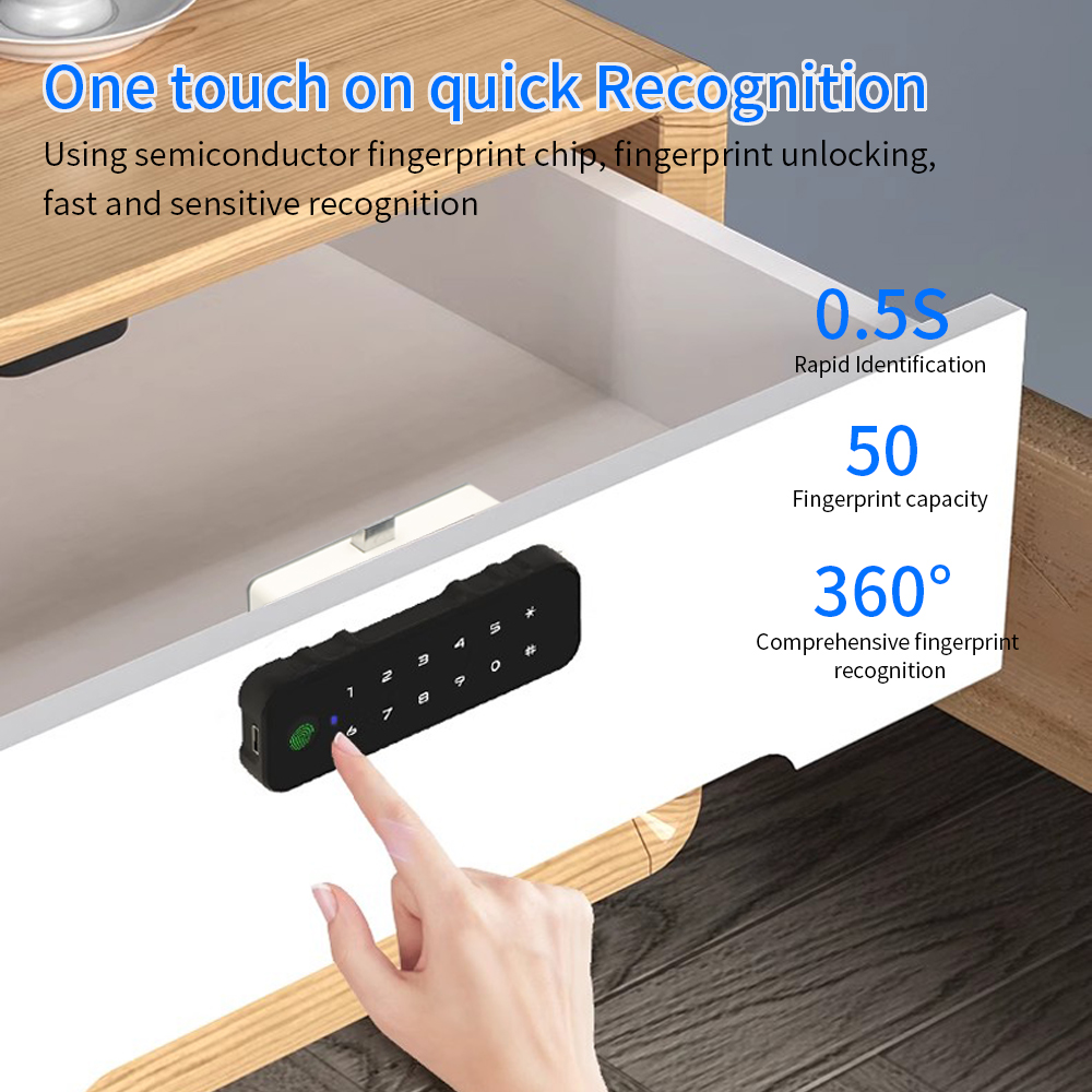 Tuya 블루투스 스마트 우드 캐비닛 지문 잠금 앱 원 - Smart Home Key 리뷰 및 가격