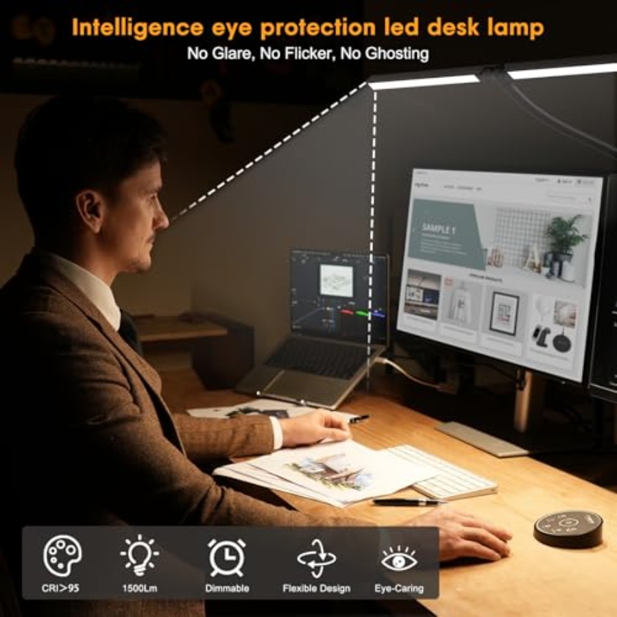 사무실 및 가정용 LED 데스크 램프 - 눈 보호 기능 - Smart Home Monitor 리뷰 및 가격