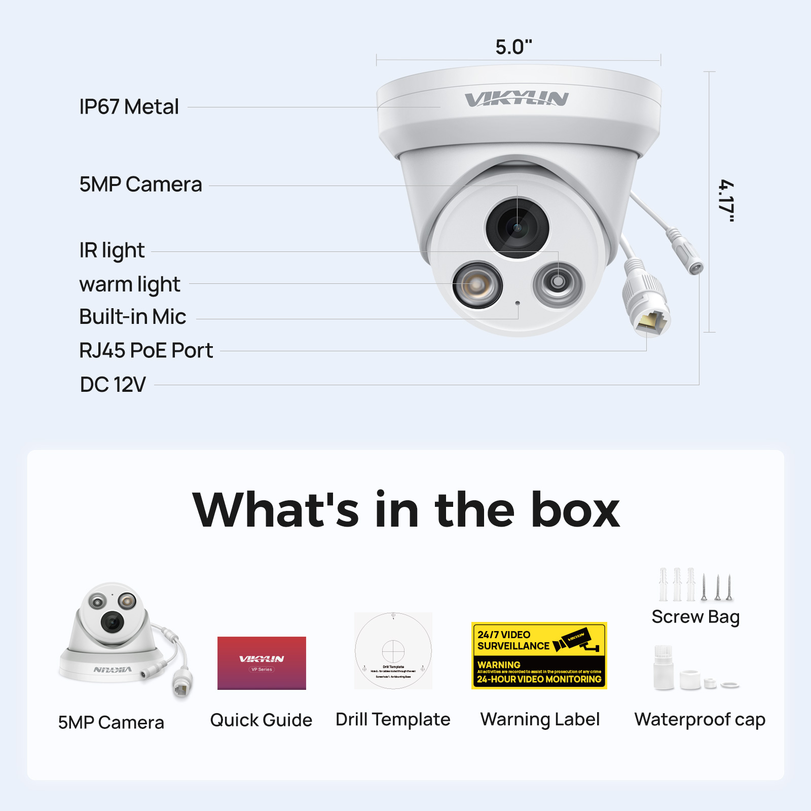 VIKYLIN 5MP 스마트 듀얼 라이트 IP 카메라  - Smart Home Microsoft 리뷰 및 가격