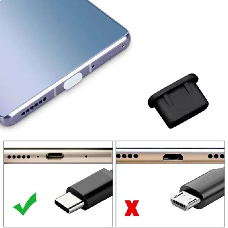 10-500Pcs USB 충전 포트 유형 C 먼지 플러 - Smart Home Xiaomi Devices 리뷰 및 가격