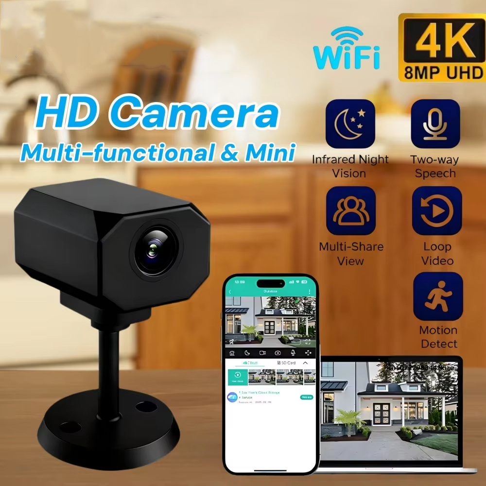 4K HD WiFi 보안 카메라, 가정용 미니 스마트  - Smart Home Monitor 리뷰 및 가격