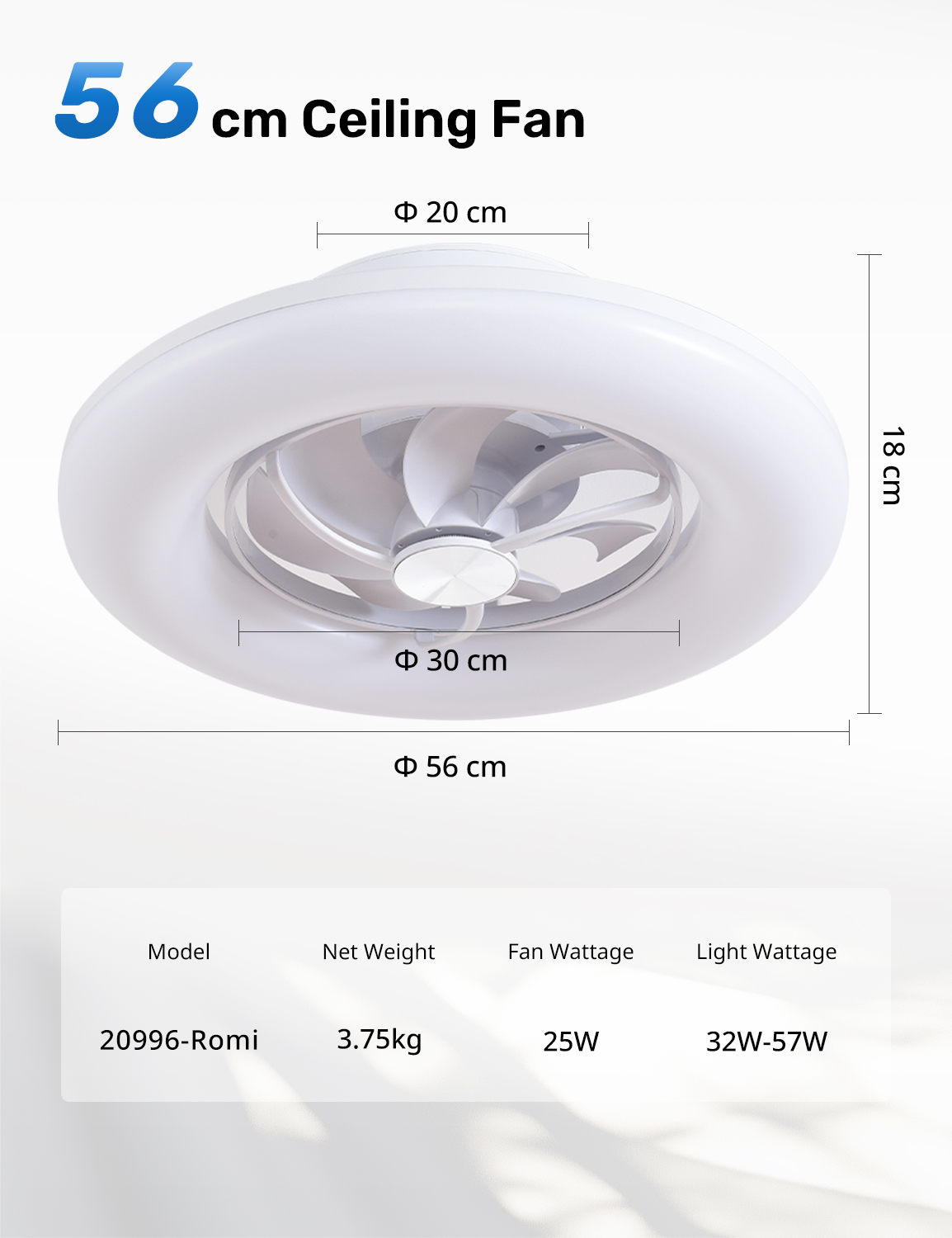 오리손 22인치 360 °   조명이 있는 진동형 천장 - Smart Home Ventilation System 리뷰 및 가격