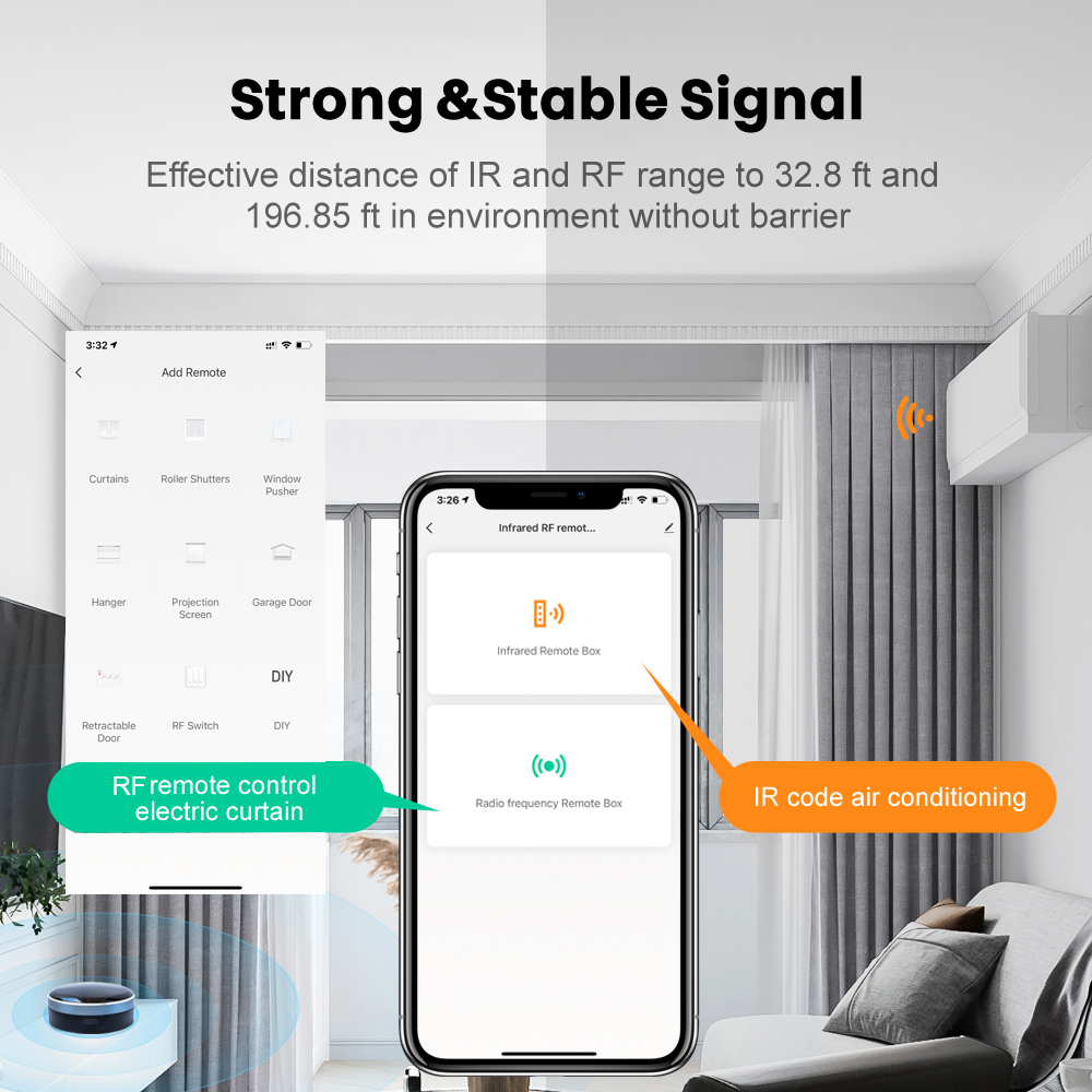 Tuya IR RF 433/315 TV AC 커튼 롤러 - Smart Home Apple 리뷰 및 가격