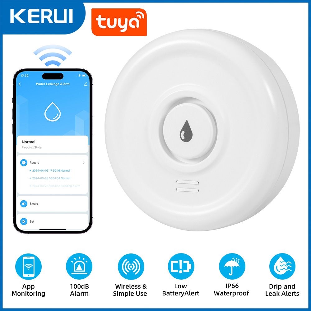 KERUI Tuya 스마트 라이프 WiFi 누수 감지  - Smart Home Ikea 리뷰 및 가격