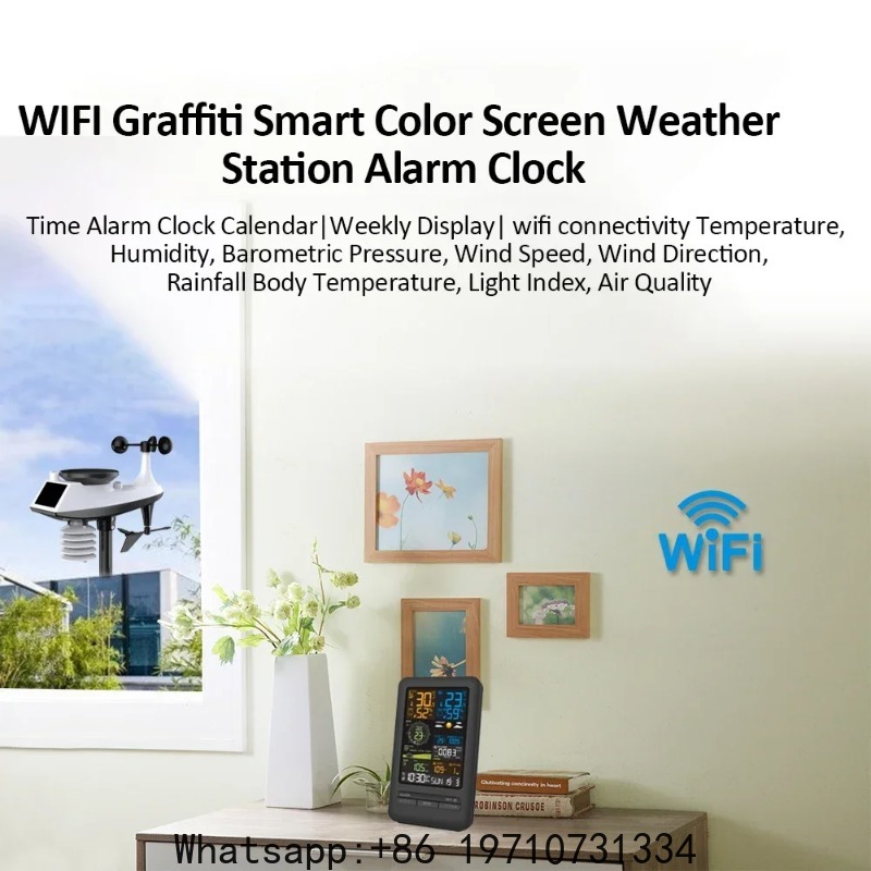 WiFi 스마트 기상 관측소 스마트 홈 디지털 온도계( - Smart Home Monitor 리뷰 및 가격
