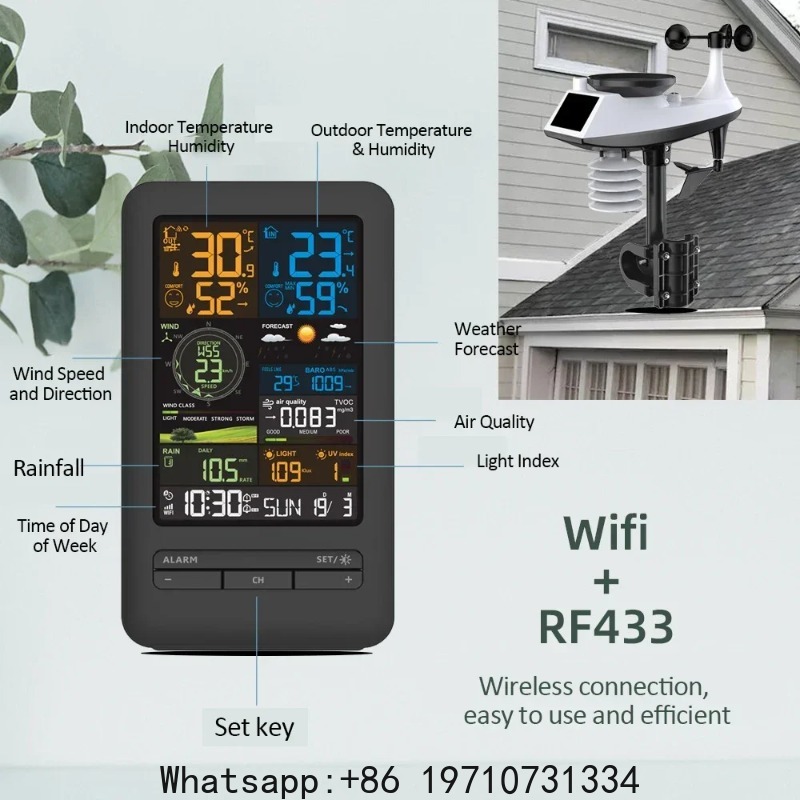 WiFi 스마트 기상 관측소 스마트 홈 디지털 온도계( - Smart Home Monitor 리뷰 및 가격