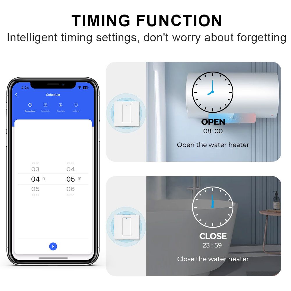 스마트 온수기 스위치/WiFi&블루투스 터치 컨트롤은  - Smart Home Wiz 리뷰 및 가격