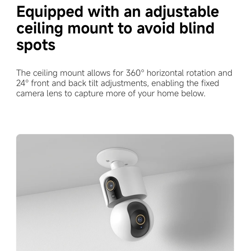 샤오미 스마트 카메라 C500 듀얼 렌즈 버전 4MP  - Smart Home Xiaomi Devices 리뷰 및 가격