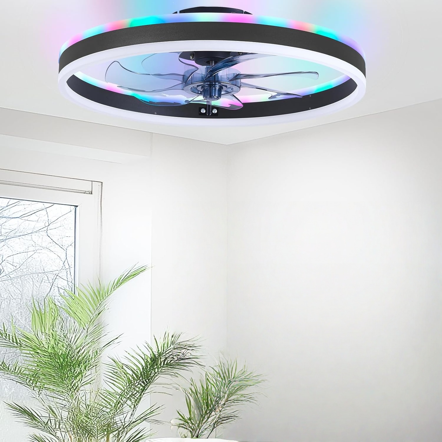 RGB 스마트 천장 선풍기 조명 6단계 팬 + 별빛 효 - Smart Home Ventilation System 리뷰 및 가격