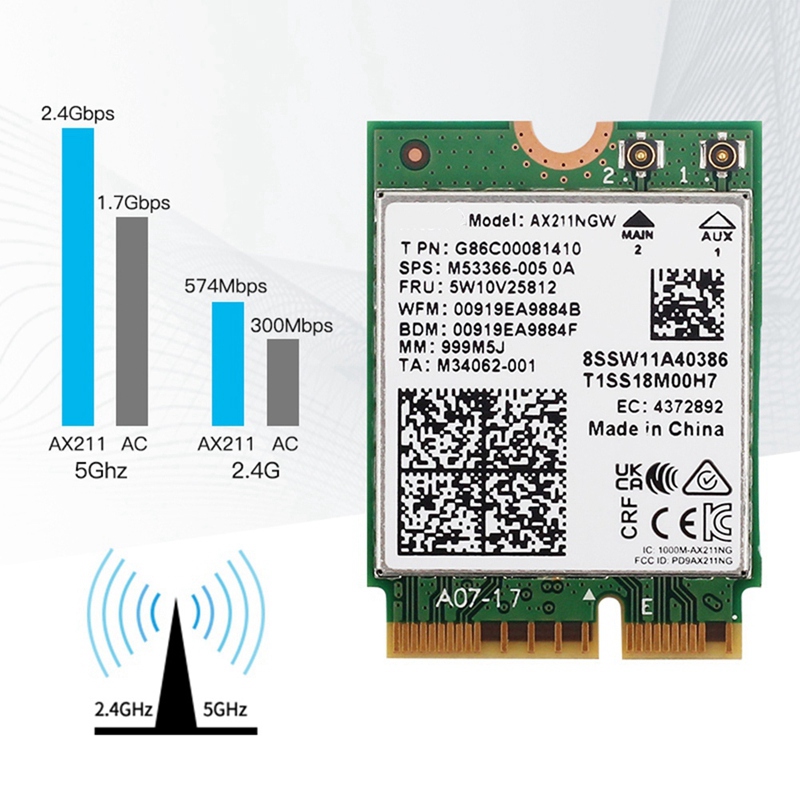 AX211NGW+듀얼 안테나 WiFi 6E M.2 키  - Smart Home Key 리뷰 및 가격