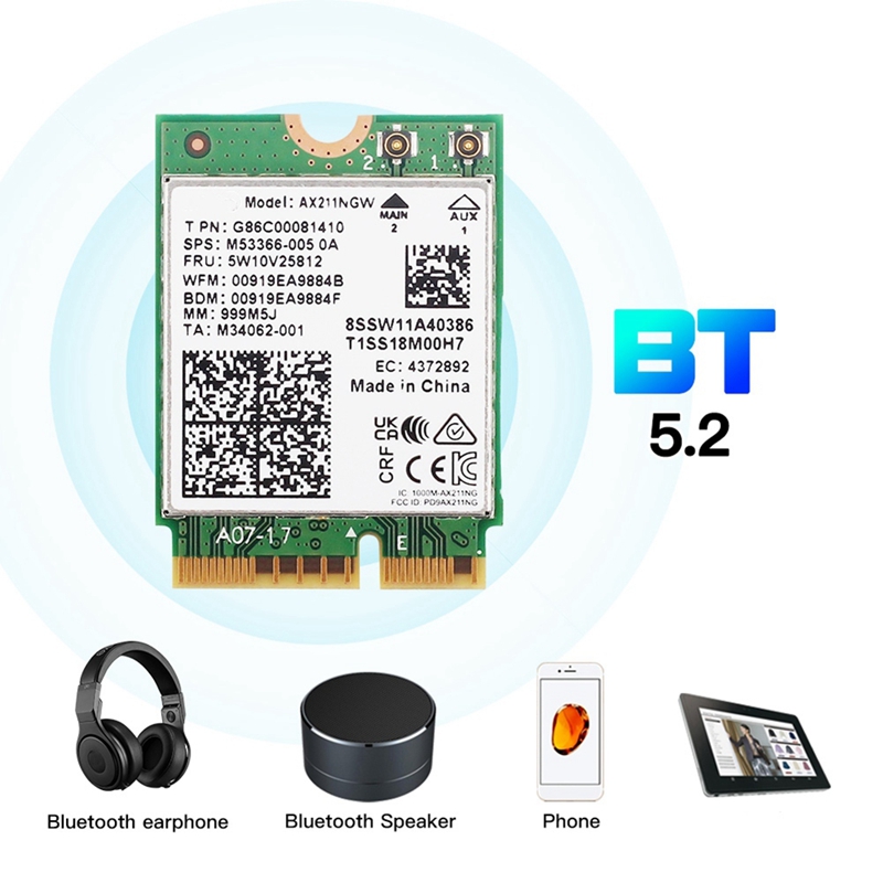 AX211NGW+듀얼 안테나 WiFi 6E M.2 키  - Smart Home Key 리뷰 및 가격