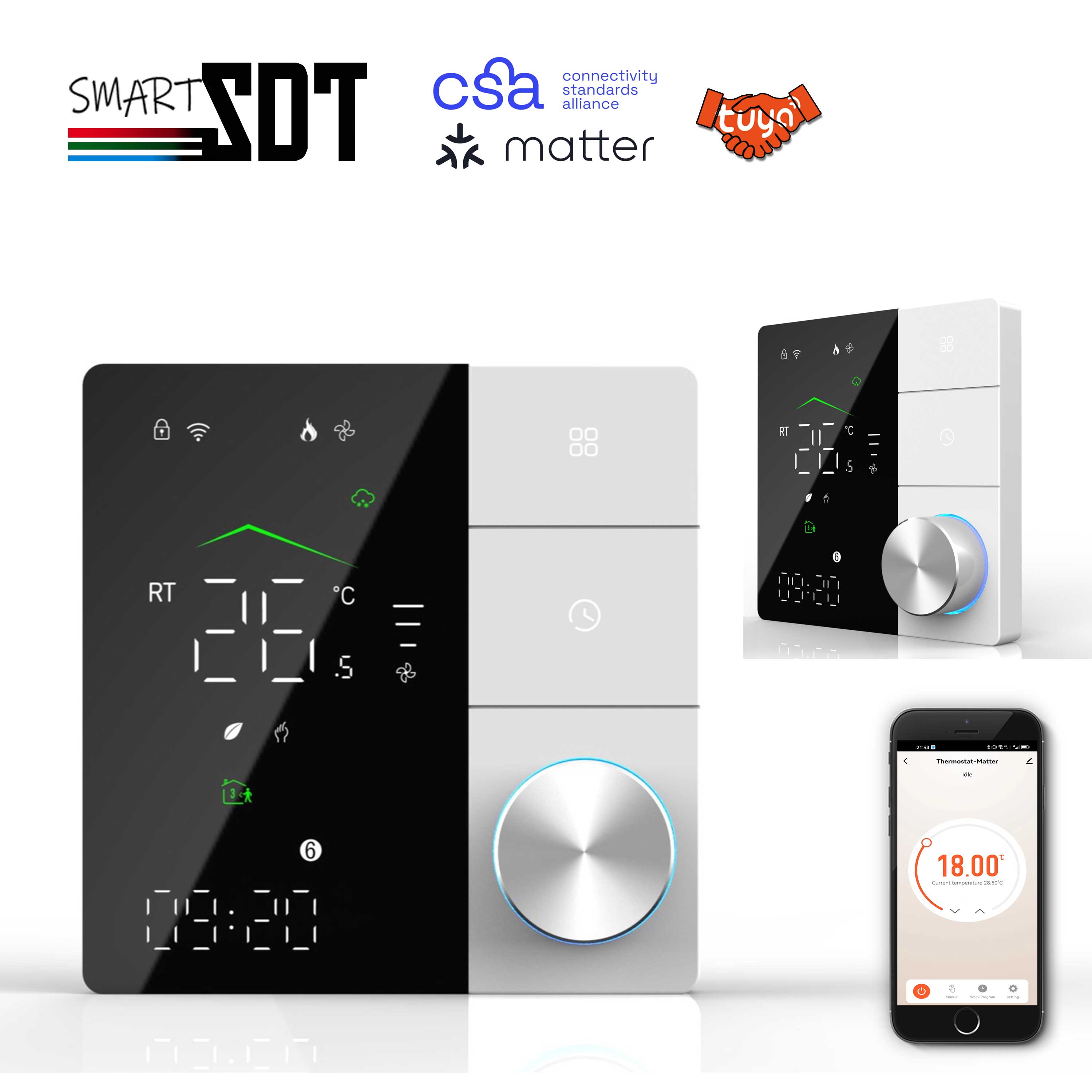 지그비 와이파이 프로토콜과 호환되는 가열 온도조절기 물 - Smart Home Group 리뷰 및 가격