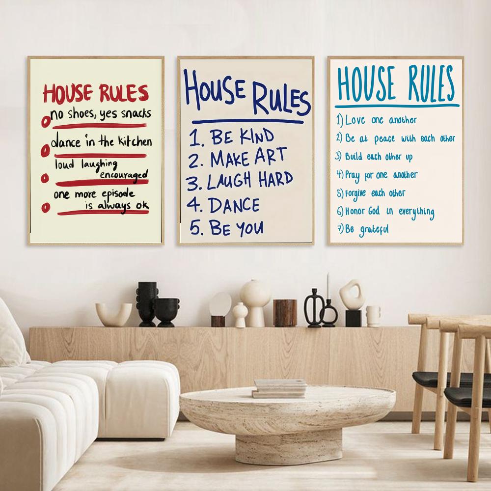집 규칙 포스터 모던하고 우아한 벽 스티커 홈 데코 거 - Smart Home Poster 리뷰 및 가격
