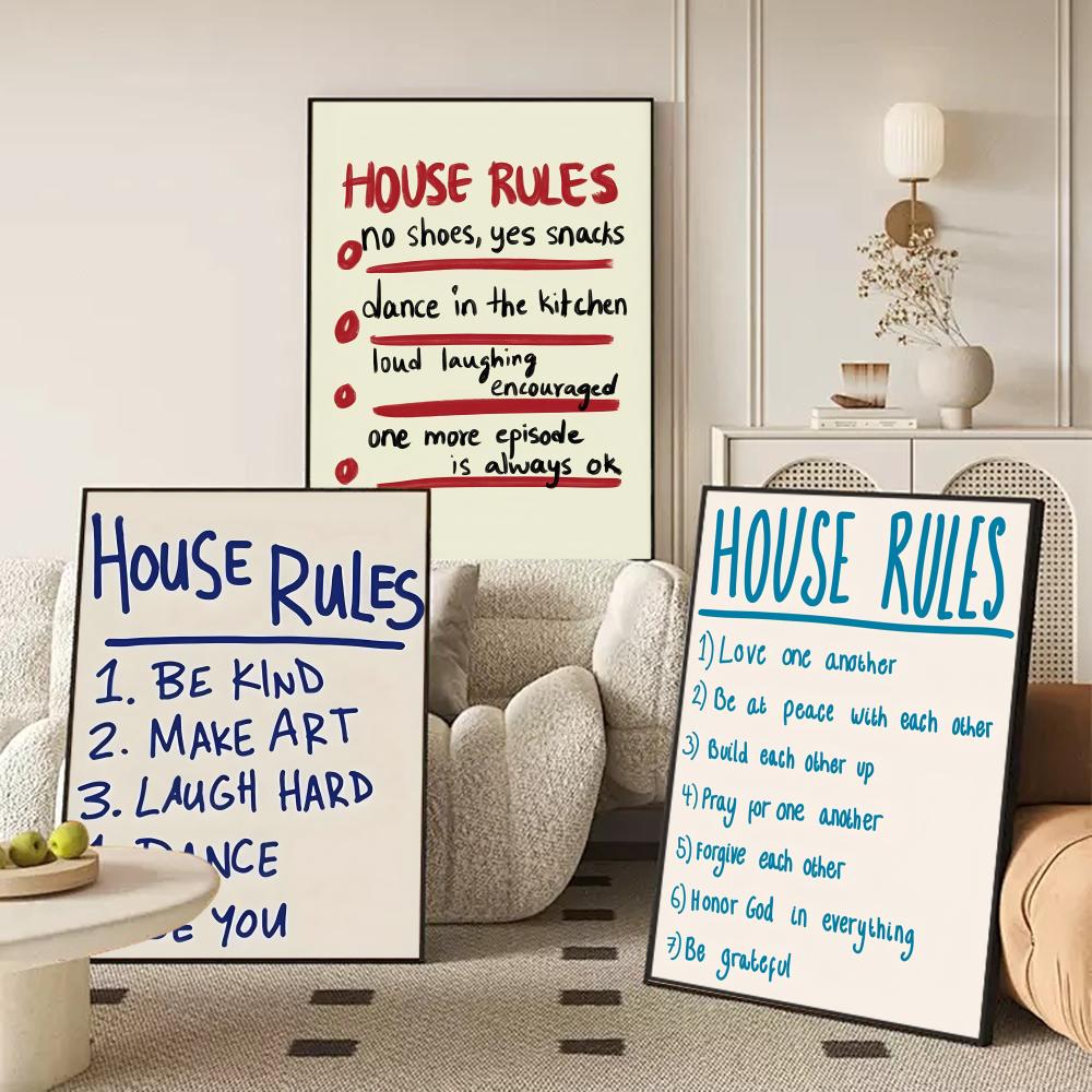 집 규칙 포스터 모던하고 우아한 벽 스티커 홈 데코 거 - Smart Home Poster 리뷰 및 가격