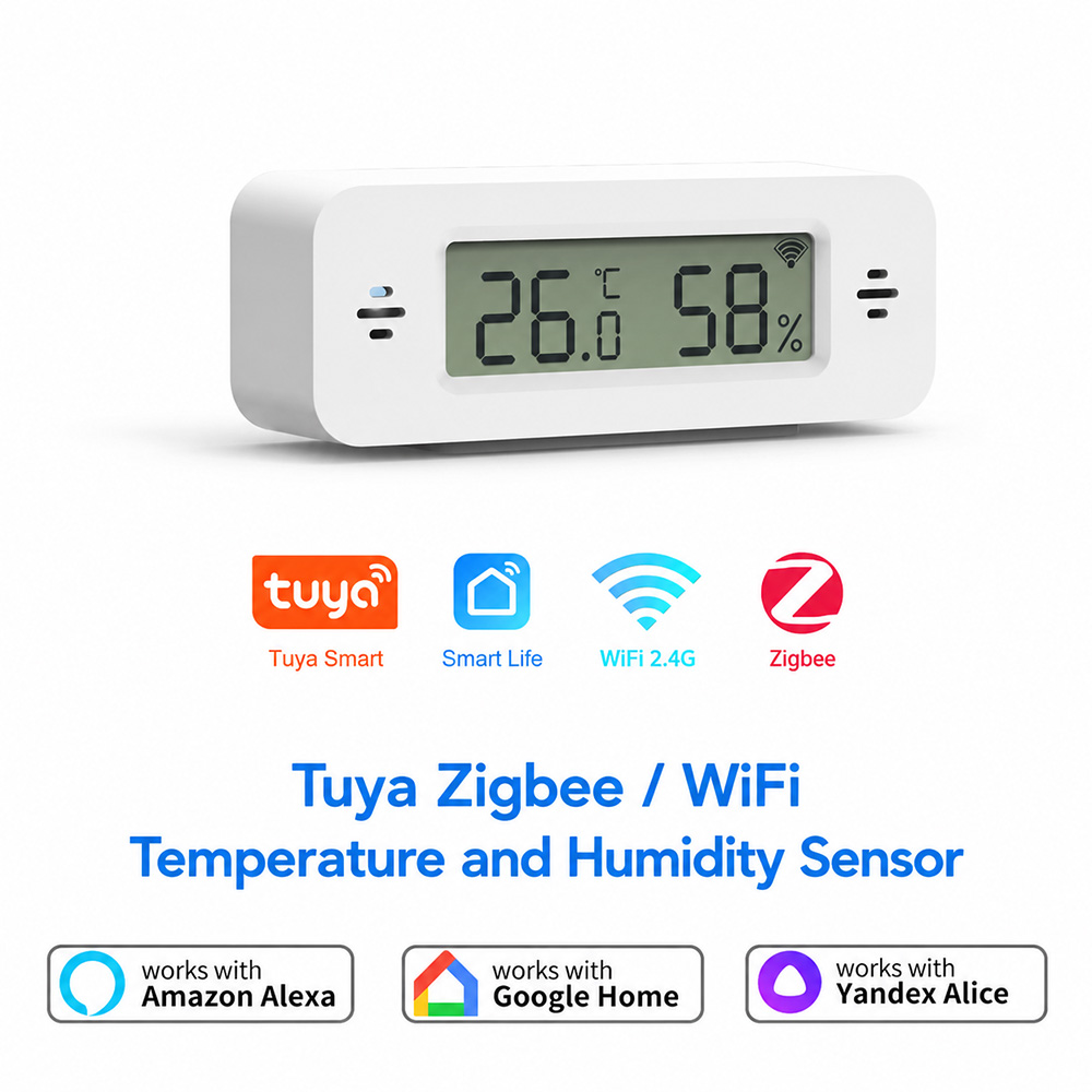 Tuya Zigbee WiFi 미니 온도 및 습도 센서 - Smart Home Miniature 리뷰 및 가격